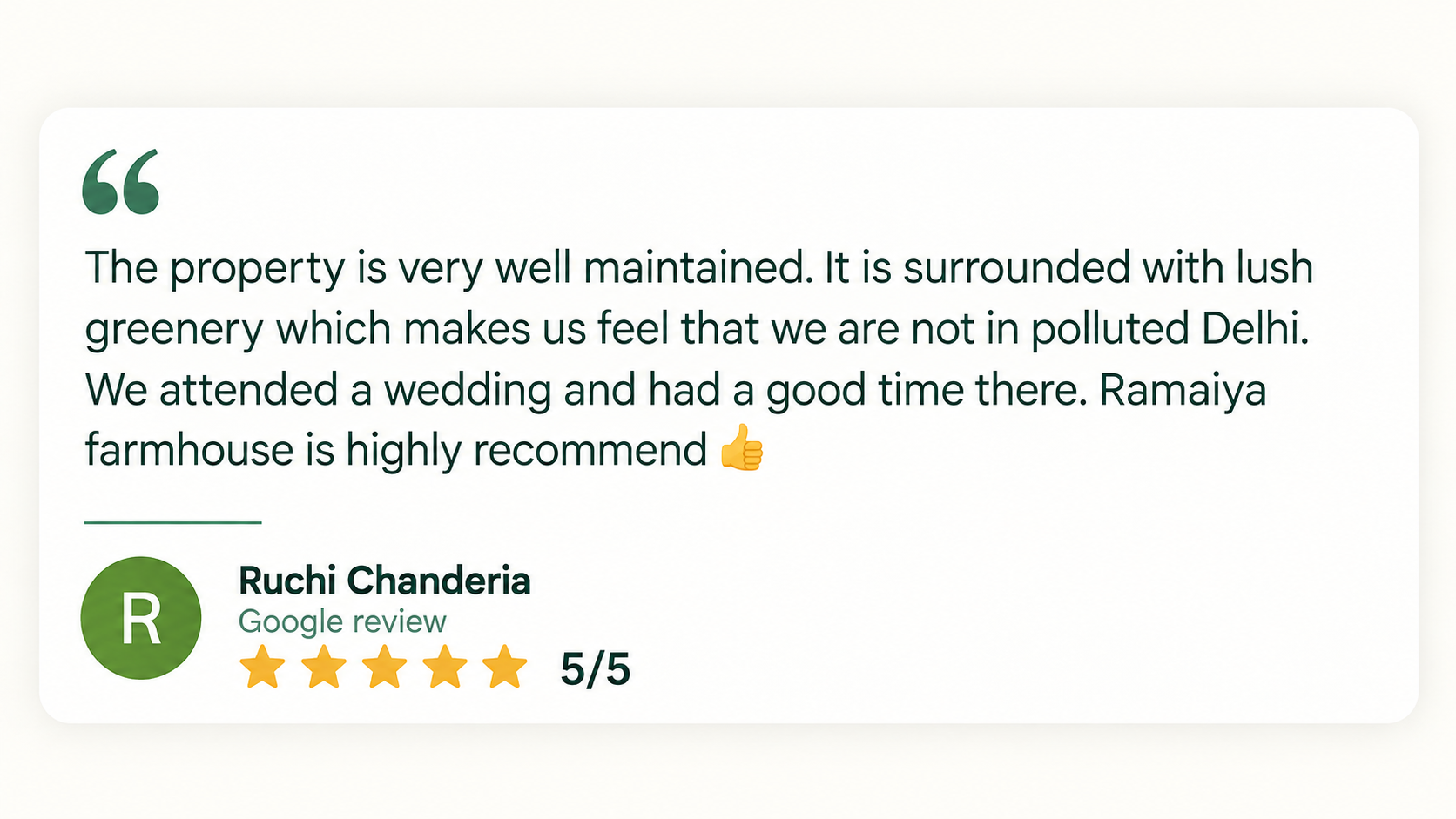 Ramaiya farmhouse reviews (4)